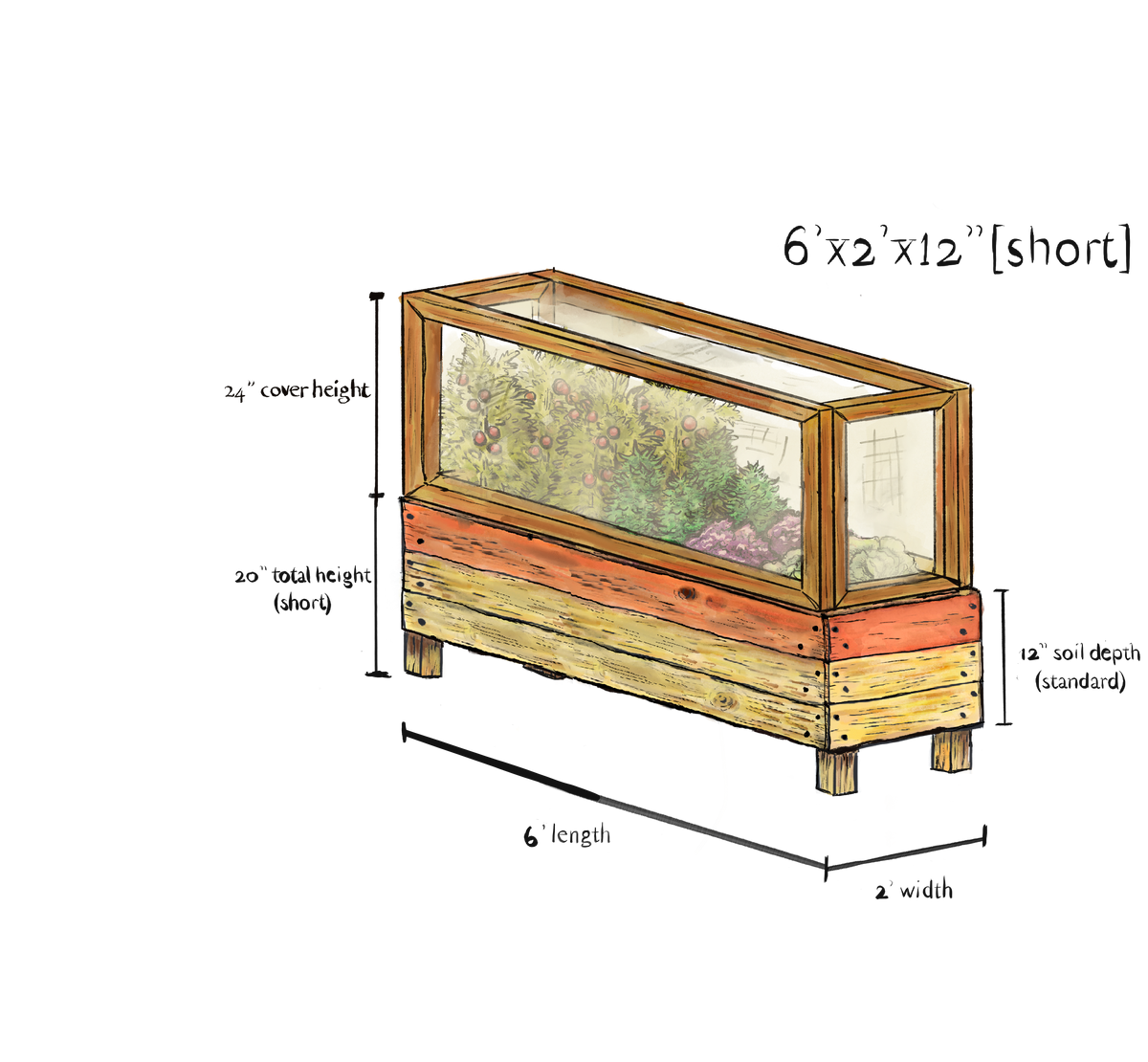 6' x 2' victory garden la